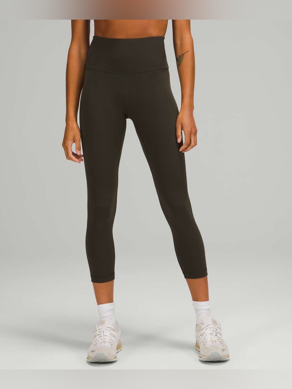 Lululemon Wunder Train High-Rise Crop 23" Dark Olive